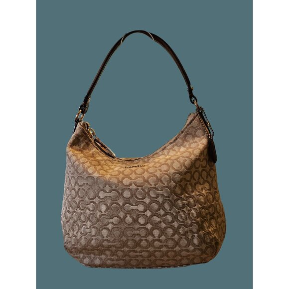 Coach Madison Needelpoint Op Art Fabric Small Top Handle/Crossbody Bag - Picture 2 of 9